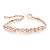 Multicolour Ball Rose Bracelet with Austrian Crystals