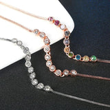 Multicolour Ball Rose Bracelet with Austrian Crystals