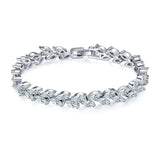 CZ Stone Bracelet For Women - White/Rose