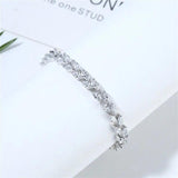 CZ Stone Bracelet For Women - White/Rose