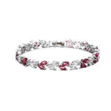 CZ Stone Bracelet For Women - White/Rose