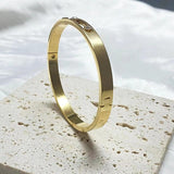 Stainless Steel Crystal Cuff Bracelet for Women