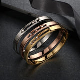 Stainless Steel Crystal Cuff Bracelet for Women