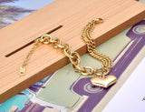Bohemia Heart Charm Bracelet Big Chain B21068