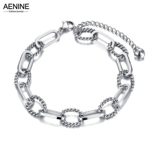 Geometry Charm Bracelet Bangle Titanium Stainless Steel