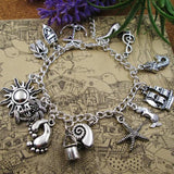 Sea Inspired Beach Charm Bracelet Ocean Lover Pendant Bracelets