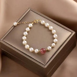 Baroque Natural Pearl Bracelet Women's Stone Bracelet