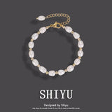 Baroque Natural Pearl Bracelet Women's Stone Bracelet