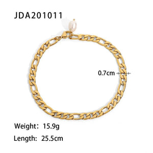 Freshwater Pearl Anklet Foot Jewelry Stainless Steel Anklet