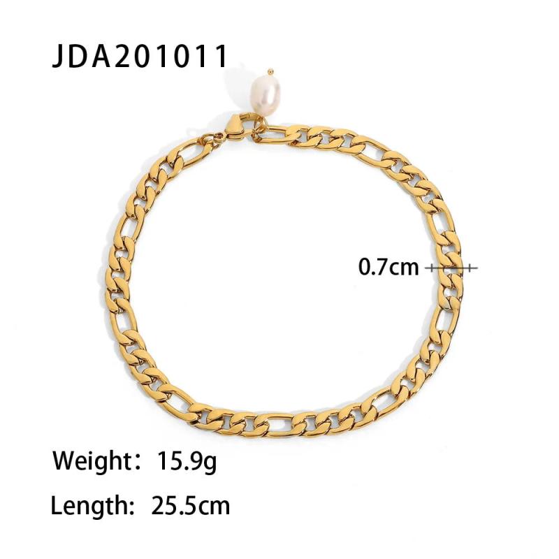 Freshwater Pearl Anklet Foot Jewelry Stainless Steel Anklet