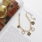 Daisy Chain Bracelet Stainless Steel 18k Plated Jewelry
