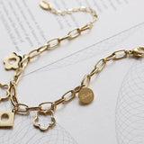 Daisy Chain Bracelet Stainless Steel 18k Plated Jewelry