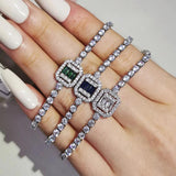 Zircon Bracelet Silver Bangle for Women Men Wedding