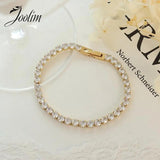 Zircon Tennis Pave Stainless Steel Bracelet for Women