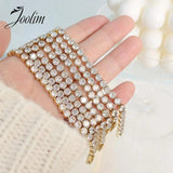 Zircon Tennis Pave Stainless Steel Bracelet for Women