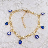 Evil Eye Drip Oil Enamel Charms Bracelet Hand Of Fatima Turkey CZ Bead Bangle