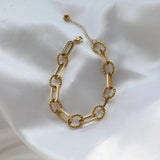 High End PVD Plated Rope Chain Bracelet Link Chain Bracelet