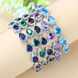 Crystal Water Drop Charm Bracelet for Women