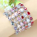 Crystal Water Drop Charm Bracelet for Women