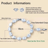Crystal Water Drop Charm Bracelet for Women