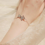 Dazzling Silver Butterfly Micro Cubic Zircon Bracelet