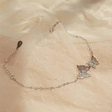 Dazzling Silver Butterfly Micro Cubic Zircon Bracelet