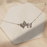 Dazzling Silver Butterfly Micro Cubic Zircon Bracelet