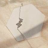 Dazzling Silver Butterfly Micro Cubic Zircon Bracelet