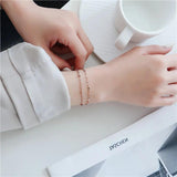 Stainless Steel Beads Bracelet Double Layer Women Jewelry