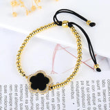 Xiangyang Five Leaf Flower Bracelet Electroplating Micro Inlay