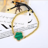 Xiangyang Five Leaf Flower Bracelet Electroplating Micro Inlay