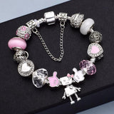 European Silver Plated Antique Bracelets for Women