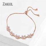 Marquise Cut Chain Bracelet Crystal Zirconia Wedding Jewelry