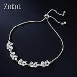 Marquise Cut Chain Bracelet Crystal Zirconia Wedding Jewelry