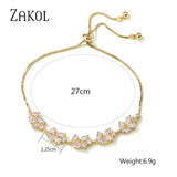 Marquise Cut Chain Bracelet Crystal Zirconia Wedding Jewelry