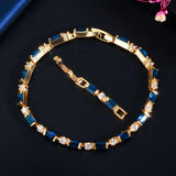 CWWZircons Red Purple Zircon Crystal Bracelet for Women CB206