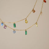 Waterproof Multicolor Tennis Bracelet Wedding Rainbow Zircon Charm