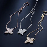 CZ Butterfly Bracelet Adjustable Size Women Birthday