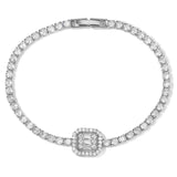 Zirconia Bracelet for Women CZ Crystal Bangle Chain Wedding Party Jewelry