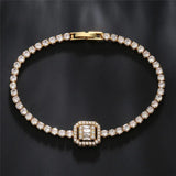 Zirconia Bracelet for Women CZ Crystal Bangle Chain Wedding Party Jewelry