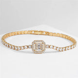 Zirconia Bracelet for Women CZ Crystal Bangle Chain Wedding Party Jewelry