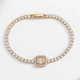 Zirconia Bracelet for Women CZ Crystal Bangle Chain Wedding Party Jewelry