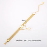 Mesh Bracelet M Letter Tessel Freshwater Pearl Bracelet For Women