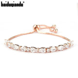 Round & Teardrop CZ Wedding Bracelets