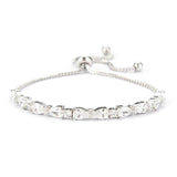 Round & Teardrop CZ Wedding Bracelets