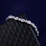 Round & Teardrop CZ Wedding Bracelets
