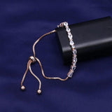 Round & Teardrop CZ Wedding Bracelets