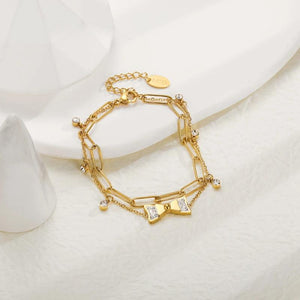 WILD Double Layered Crystal Bracelet - Statement Jewelry Gift