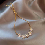 Rhinestone Colour Flower Charm Bracelet For Women Jewelry Accessories