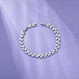50% off Big Leaf Zircon Bracelet 18k